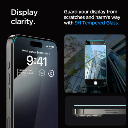 [2 PACK] Spigen Glas.tR EZ Fit Screen Protector for iPhone 15 Series - EZ Fit Tray Included - Transparency - Forexengineer -Malaysia- 8809896751964-8809896752145-8809896752060-8809896752244