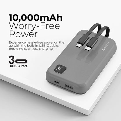 Mazer PowerCharge Link 1020 10,000mAh PD20W ( Built-in Dual USB C Cables ) Power Bank - Forexengineer -Malaysia