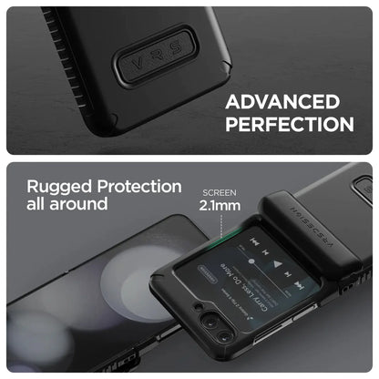 VRS Design Terra Guard Active Go for Samsung Galaxy Z Flip 5 - Case with Wallet Storage - Matte Black - Forexengineer -Malaysia- 8809919629089