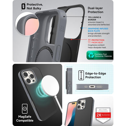 ZAGG SoHo Snap Case for iPhone 16 Series- Graphene Technology with MagSafe Compatible - Forexengineer -Malaysia