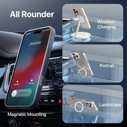 MAGEASY MagStand 360 M Rotating Ring Protective Case for iPhone 16 Series - Forexengineer -Malaysia