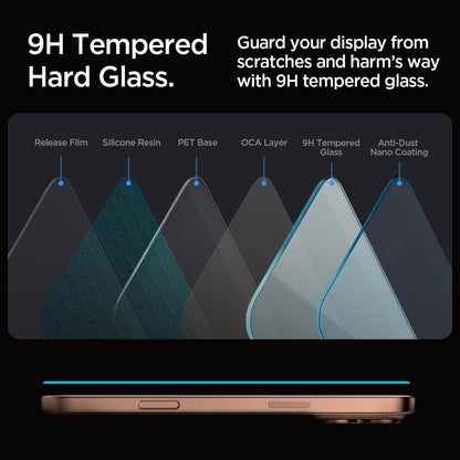[2 PACK] Spigen Glas.tR EZ Fit Tempered Glass Screen Protector for iPhone 16 & 15 Series - Clear - Forexengineer -Malaysia