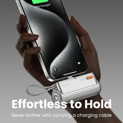 [ONLINE EXCLUSIVE] Sharge Flow Mini 5000mAh Powerbank with Built-in Cable and Interchangable Connector - Forexengineer -Malaysia- 6973154655768-6973154657717