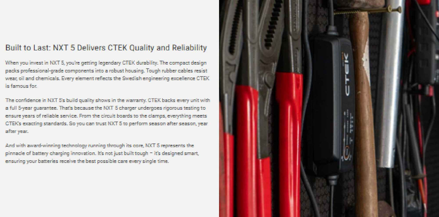CTEK NXT 5 12V Smart Battery Charger