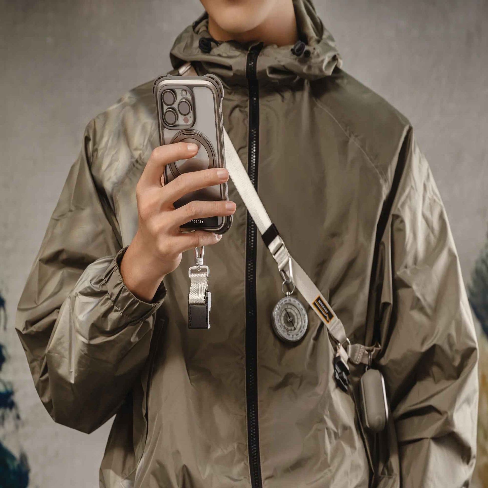 MAGEASY 20mm Fidlock Mono Utility Strap + Strap Card - Multiple Loops for Hands-Free Carrying