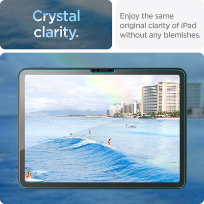 Spigen Screen Protector Glas tR Slim HD for iPad Air 13" / iPad Air 11'' ( 2024 ) M2 - 1 Pack Tempered Glass - Clear - Forexengineer -Malaysia- 8809971227421-8809971227377