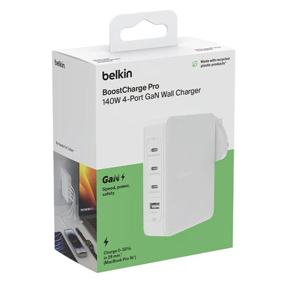[ONLINE EXCLUSIVE] BELKIN BoostCharge Pro 140W 4-Port GaN PD  Fast Charging Wall Charge - Forexengineer -Malaysia- 745883853342