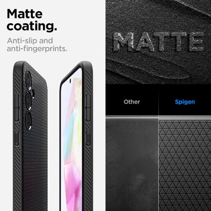 Spigen Liquid Air Case for Samsung Galaxy A35 - Matte Black - Forexengineer -Malaysia- 8809971224314