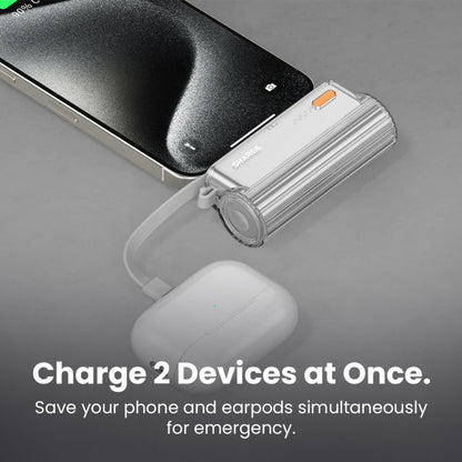 [ONLINE EXCLUSIVE] Sharge Flow Mini 5000mAh Powerbank with Built-in Cable and Interchangable Connector - Forexengineer -Malaysia- 6973154655768-6973154657717
