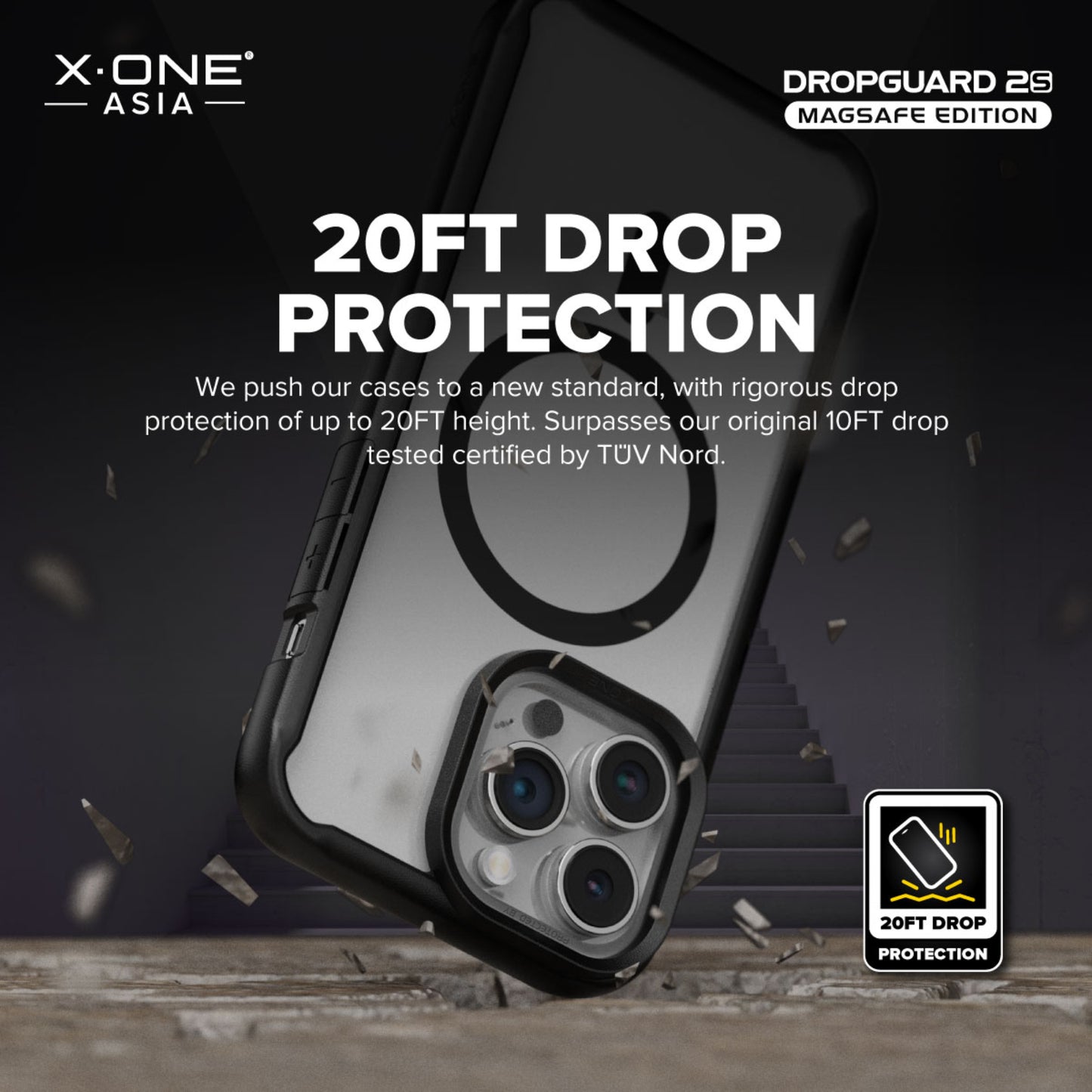 X.One Dropguard 2S for iPhone 15 Series Impact Protection Case - MagSafe Compatible