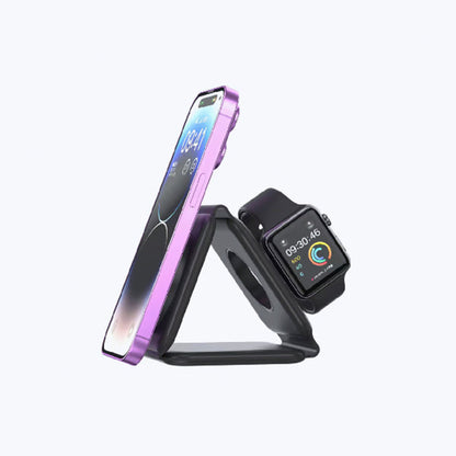 Mazer Mag Trifold 3-in-1 Foldable Wireless Charger - MagSafe and Apple Watch Charge Compatible with adapter 30W GAN - Forexengineer -Malaysia
