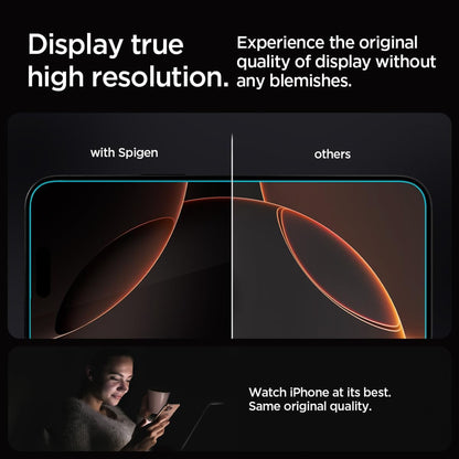 [2 PACK] Spigen Glas.tR EZ Fit Tempered Glass Screen Protector for iPhone 16 & 15 Series - Clear - Forexengineer -Malaysia