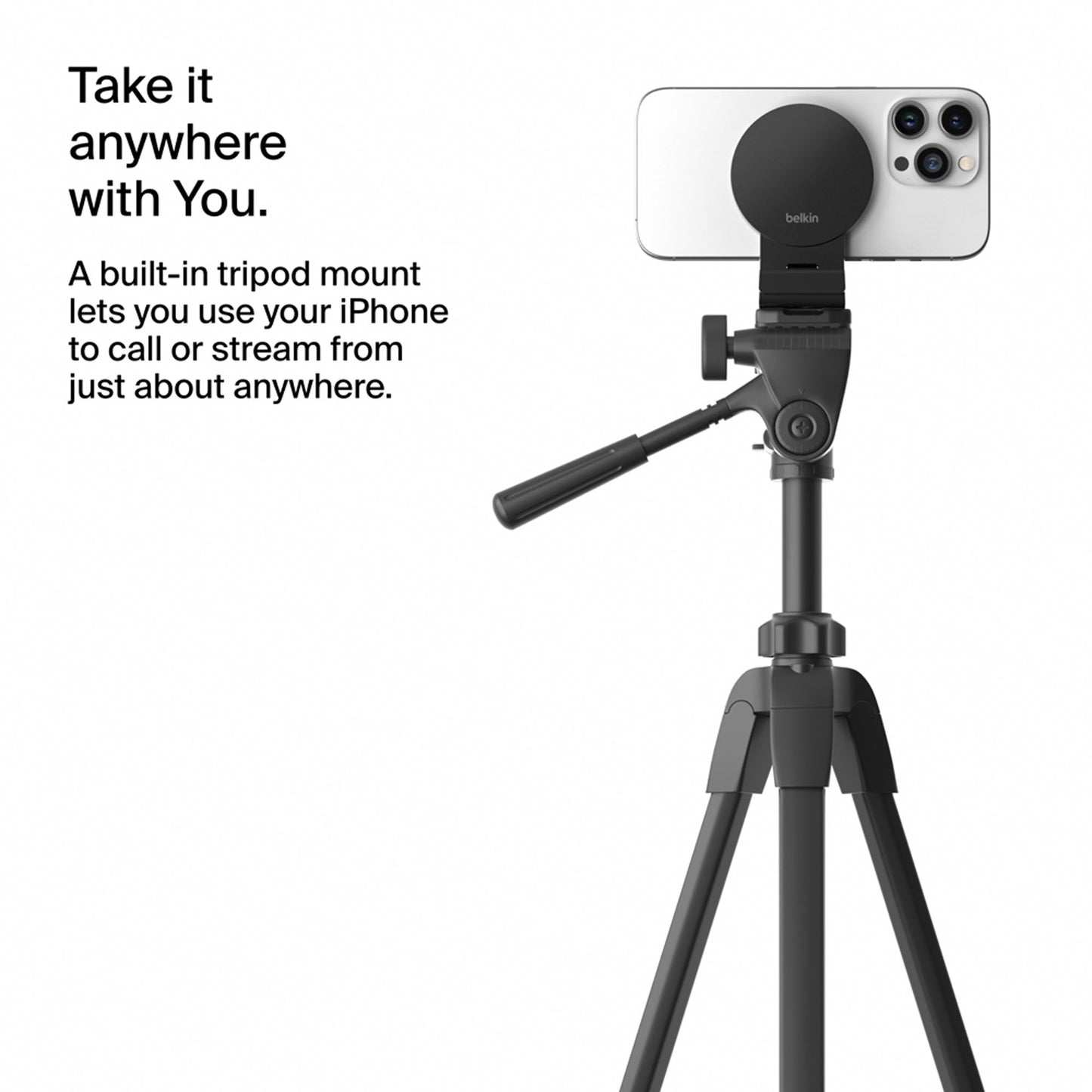 [ONLINE EXCLUSIVE] BELKIN Stage iPhone Mount with MagSafe for iMac / MacBook / Desktop / Monitor / Laptops and Tripod