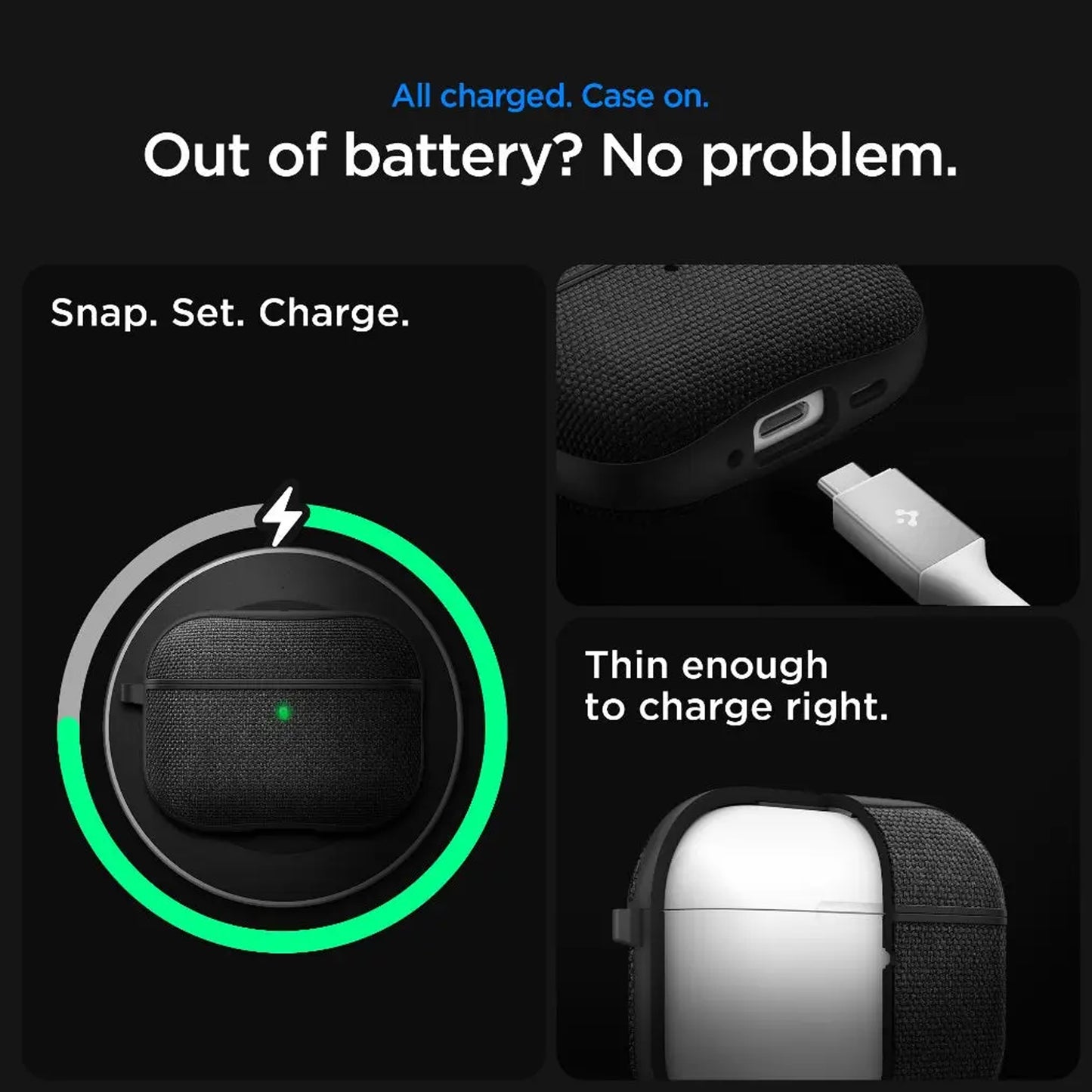 Spigen Urban Fit for AirPods Pro 3 - Premium Knit Fabric with Metal Carabiner Included