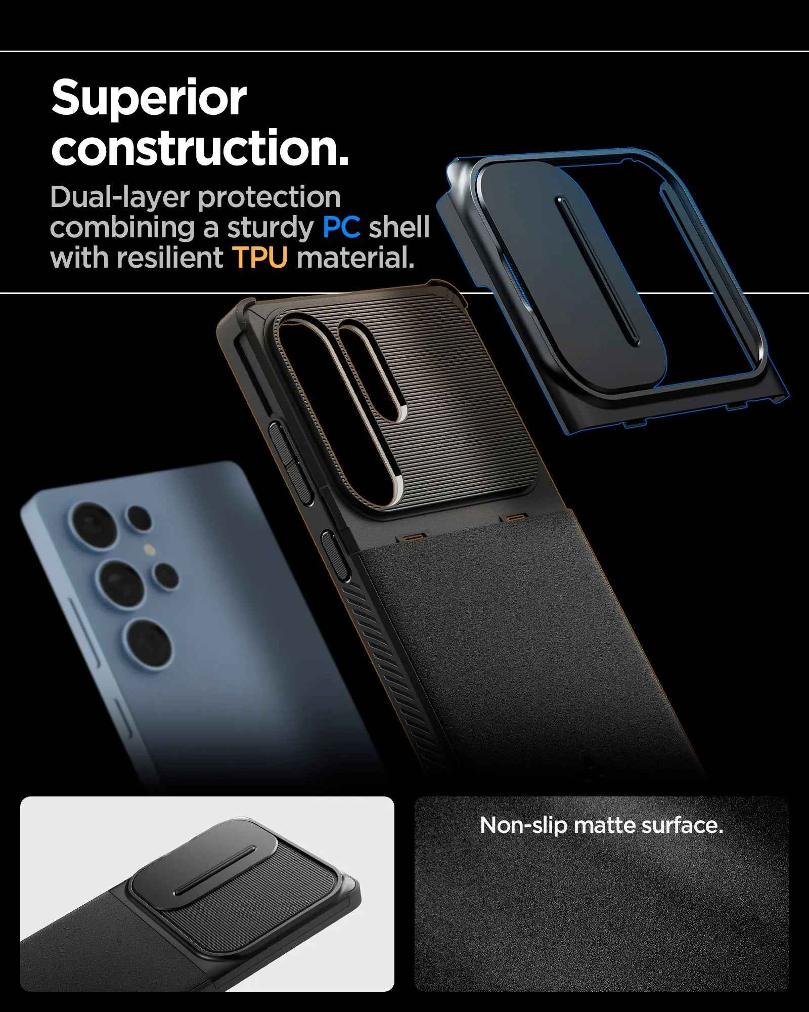 Spigen Optik Armor for Samsung Galaxy S25 Ultra - Case with Camera Protection