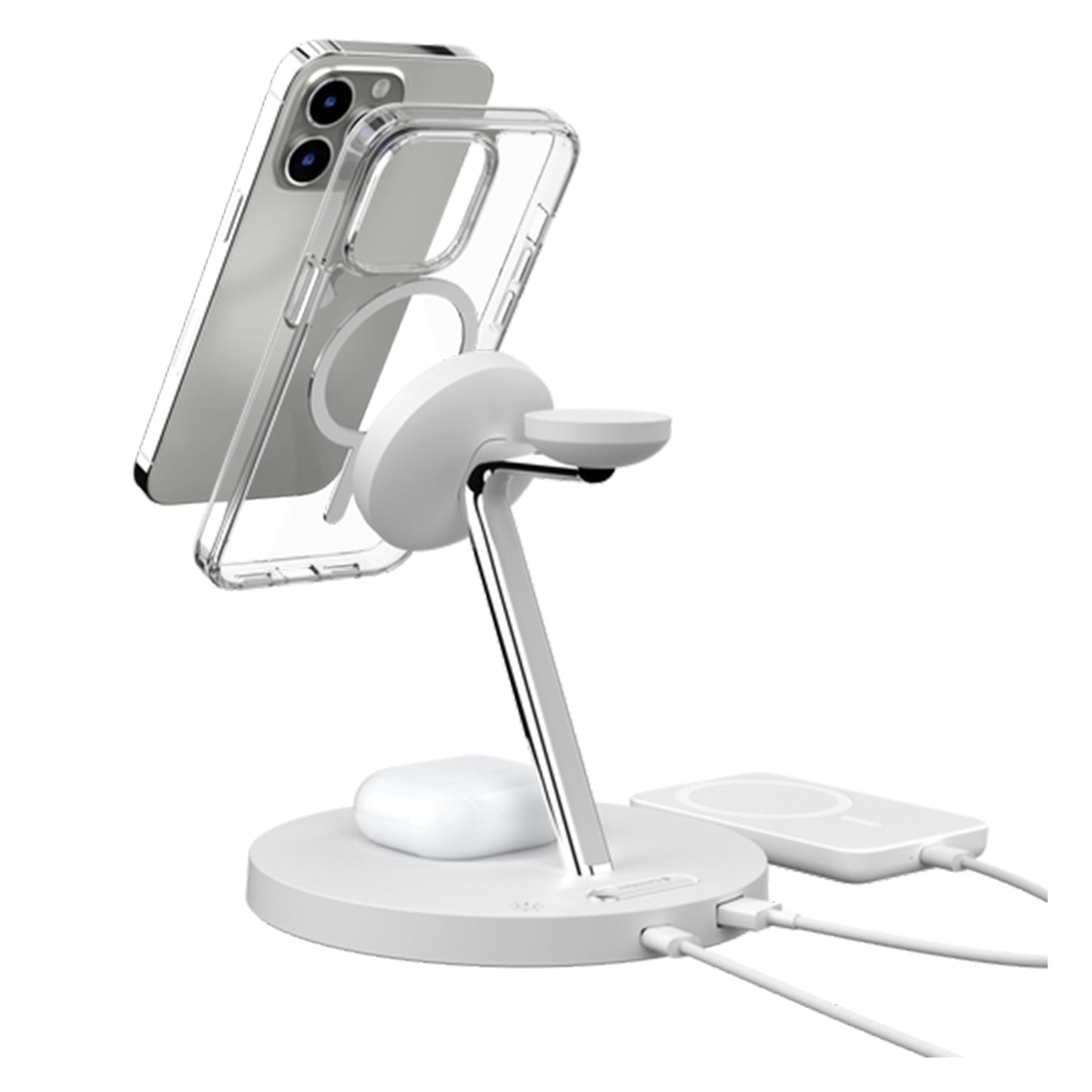 SwitchEasy MagPower 4-in-1 Magnetic Wireless Charging Stand ( 15W ) - White