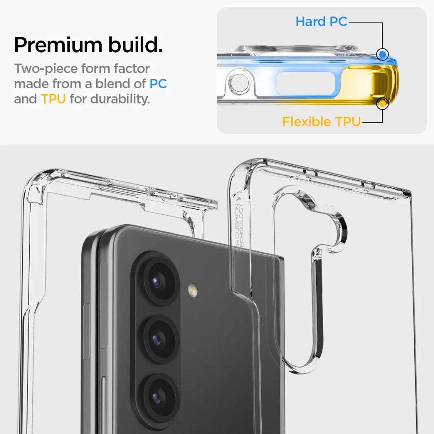 Spigen Ultra Hybrid for Samsung Galaxy Z Fold 5 - Mil-grade certified with Air Cushion Technology