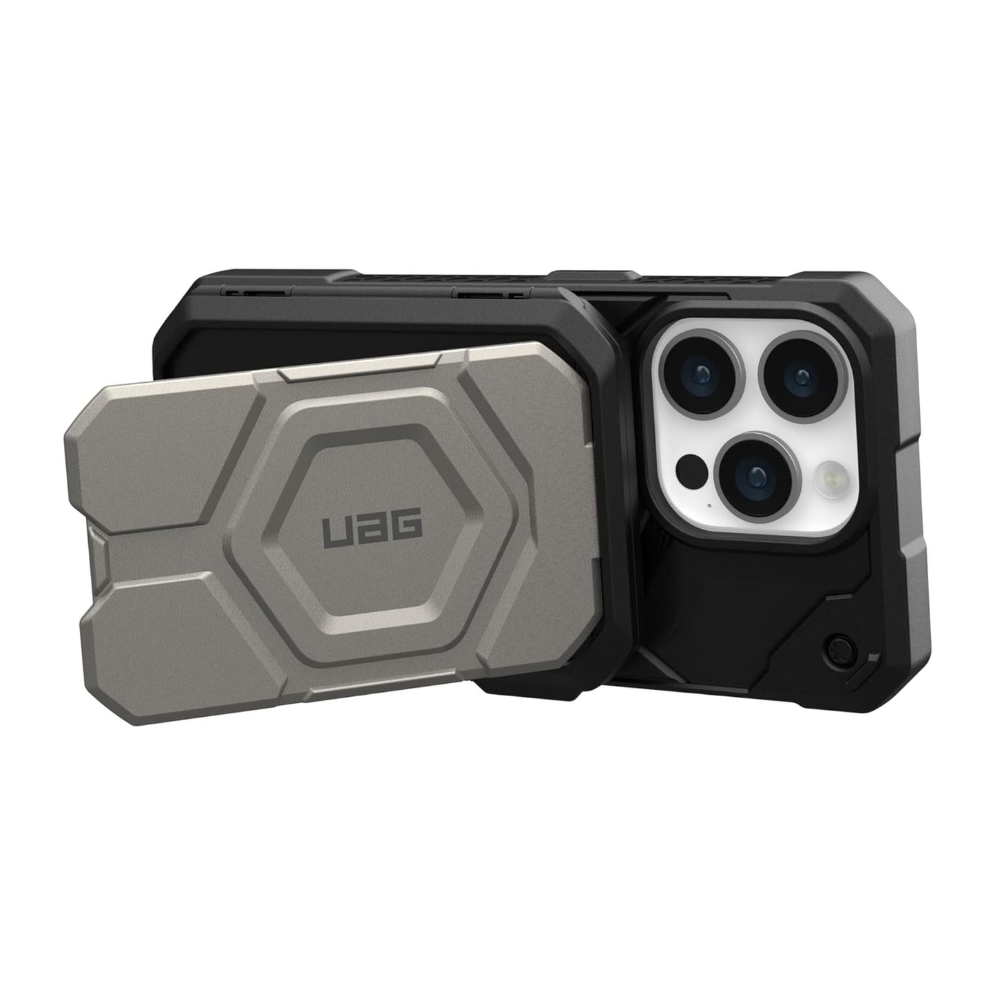 UAG Magnetic Wallet with Stand - Protects up to 3 Cards RFID Block - Black/Titanium