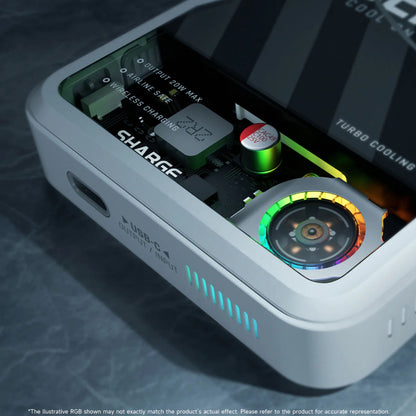 Sharge ICEMAG 10,000mAh 20W Magsafe & Qi Wireless Supported Power Bank with Active Cooling  - White - Forexengineer -Malaysia- 6973154658936