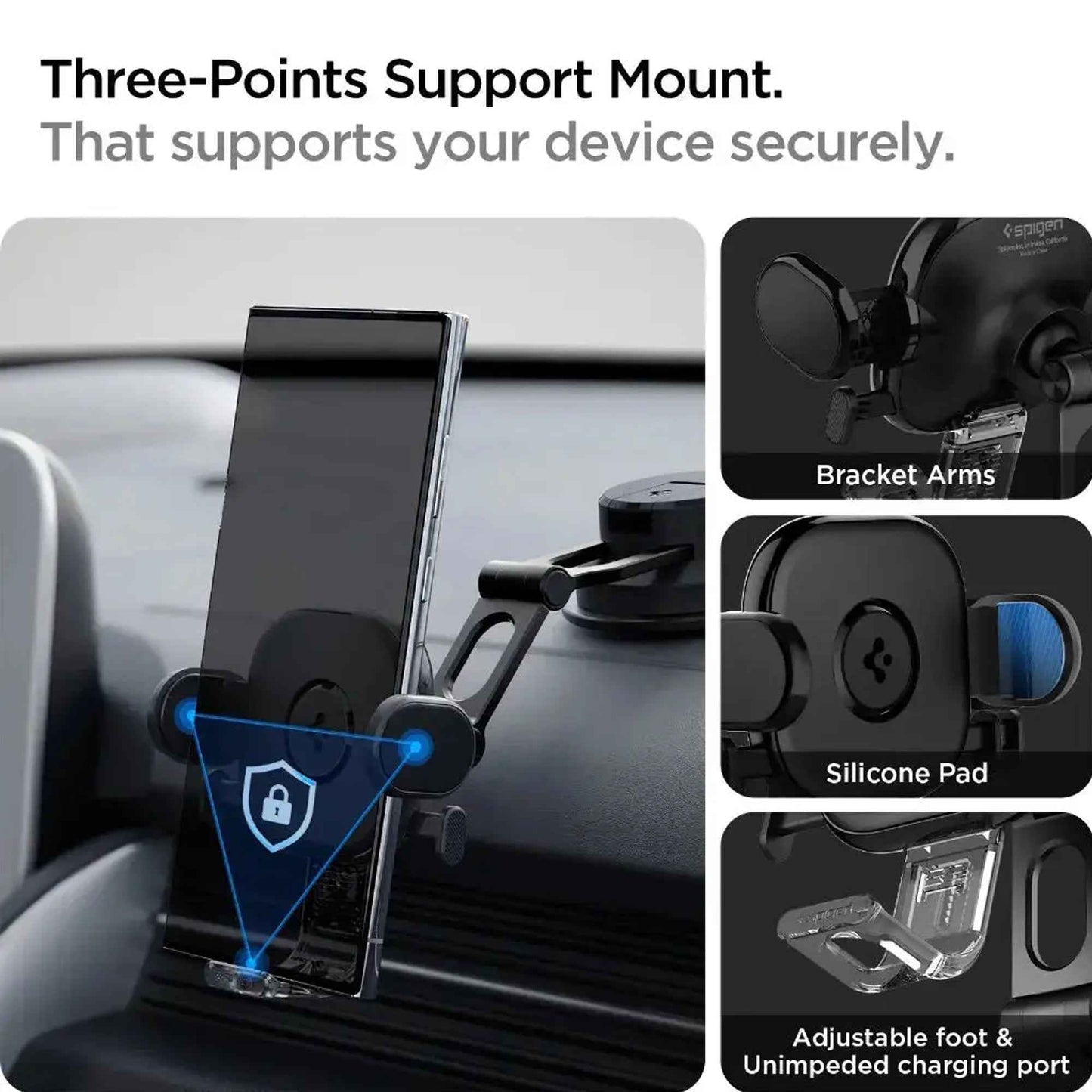 Spigen UTS35 OneTap Universal Car Mount for Dashboard and Windshield
