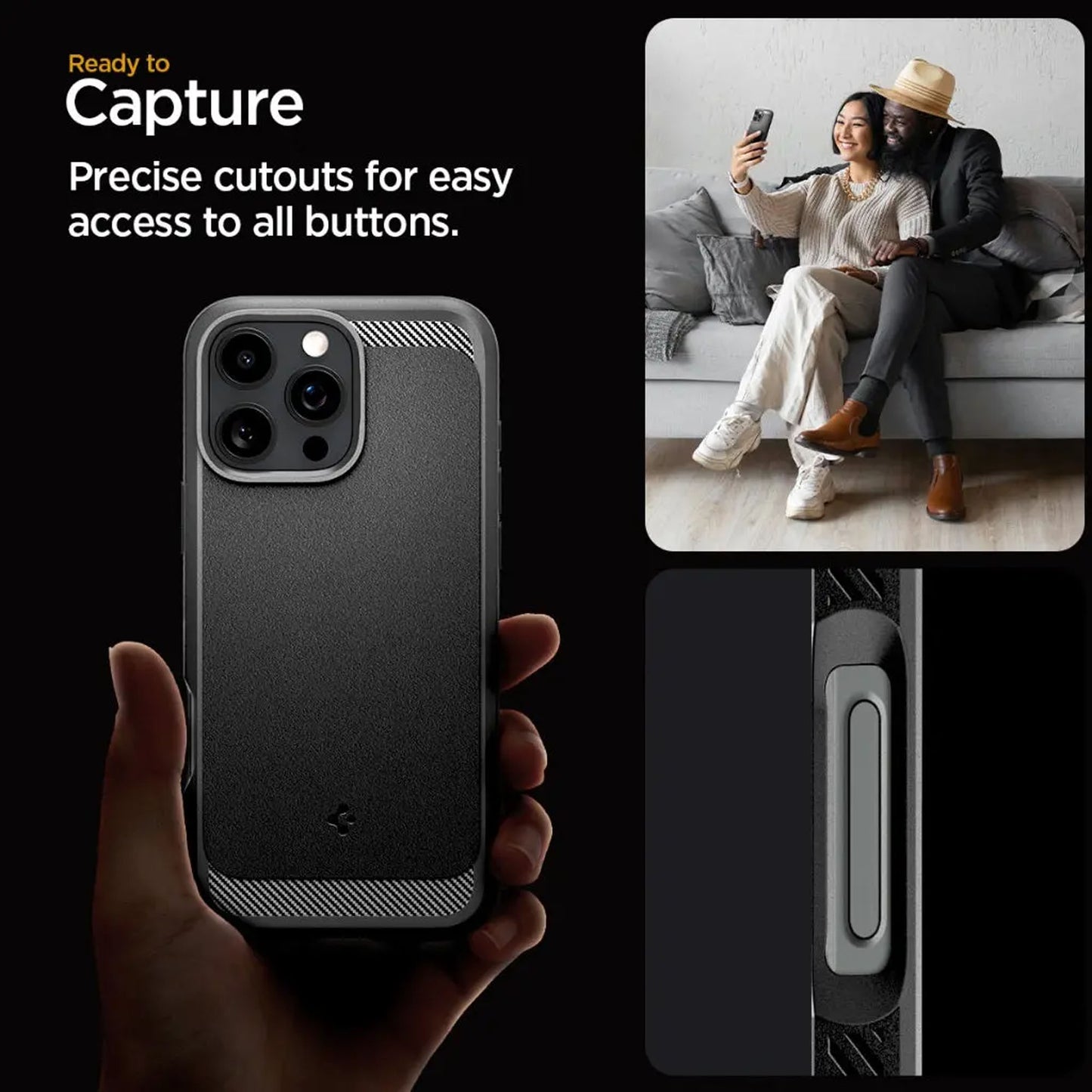 Spigen Rugged Armor MagFit for iPhone 16 Series - MagSafe Compatible