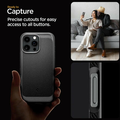 Spigen Rugged Armor MagFit for iPhone 16 Series - MagSafe Compatible - Forexengineer -Malaysia