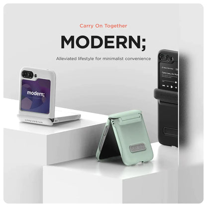 VRS Design Terra Guard Modern for Samsung Galaxy Z Flip 5 - Matte Black - Forexengineer -Malaysia- 8809919628945