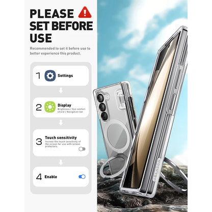 i-Blason Cosmo Pro Case with Built-in Tempered Glass Screen Protector and S Pen Holder for Samsung Galaxy Z Fold 6 - Clear - Forexengineer -Malaysia- 843439147591