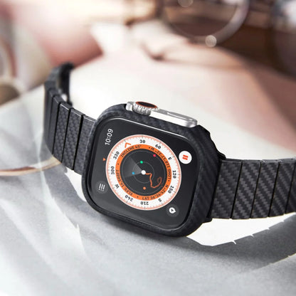 PITAKA Air Case for Apple Watch 49mm / 46mm / 45mm / 41mm - Black/Grey Twill - Forexengineer -Malaysia- 6321116742474-6321116742542-7493554134544-749355417544-749355417513