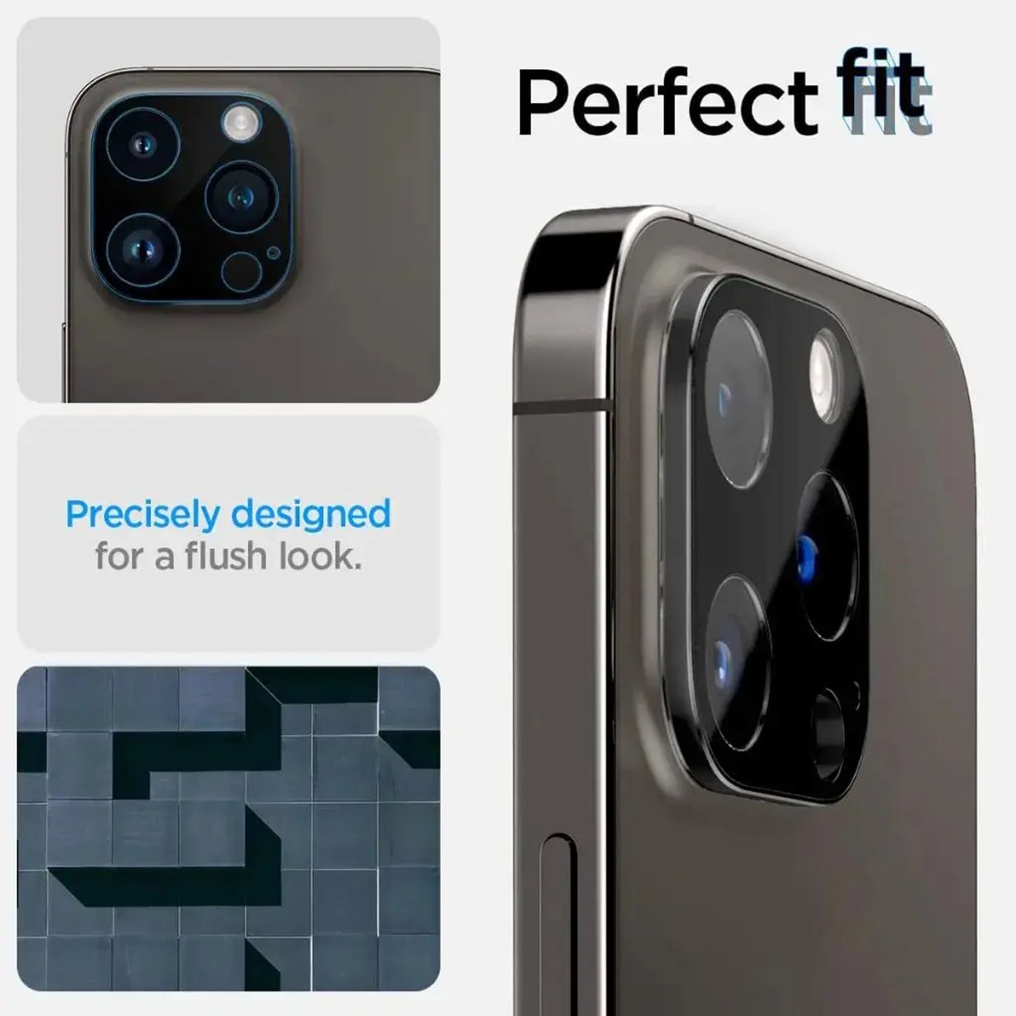 [2 PACK] Spigen Camera Lens Protector for iPhone 16 Pro Max / 16 Pro / 15 Pro Max / 15 Pro / 14 Pro Max / 14 Pro