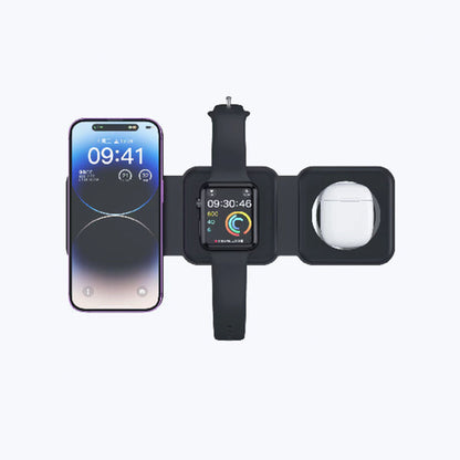Mazer Mag Trifold 3-in-1 Foldable Wireless Charger - MagSafe and Apple Watch Charge Compatible with adapter 30W GAN - Forexengineer -Malaysia