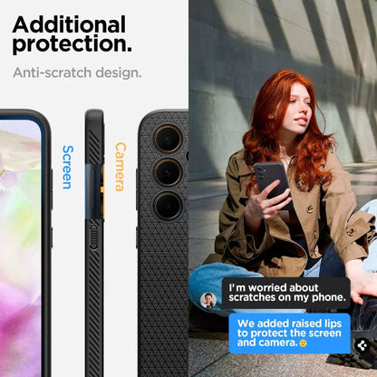 Spigen Liquid Air Case for Samsung Galaxy A35 - Matte Black - Forexengineer -Malaysia- 8809971224314