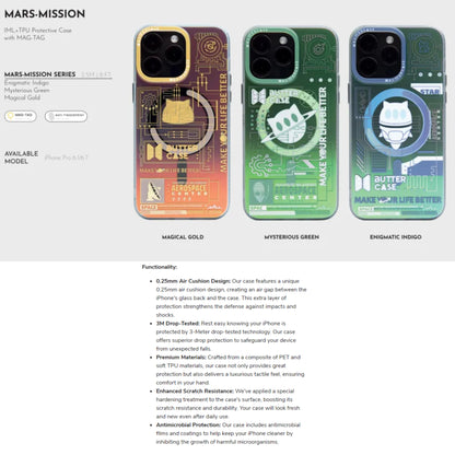 BUTTERCASE Mars-Mission Series for iPhone 15 Series - Magsafe Compatible - Forexengineer -Malaysia- 4891011518839-4891011518808-4891011518846-4891011518815-4891011518822-4891011518792