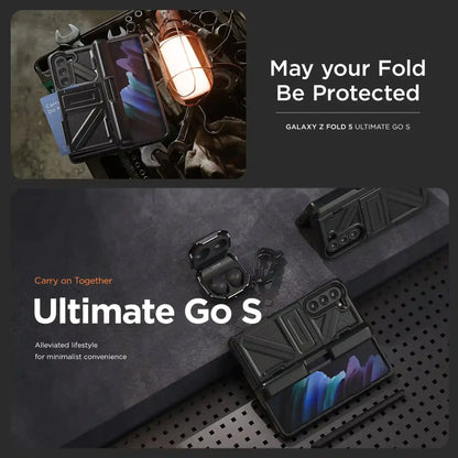 [ONLINE EXCLUSIVE] VRS Design Terra Guard Ultimate Go Series for Samsung Galaxy Z Fold 5 - Matte Black - Forexengineer -Malaysia- 8809919628938