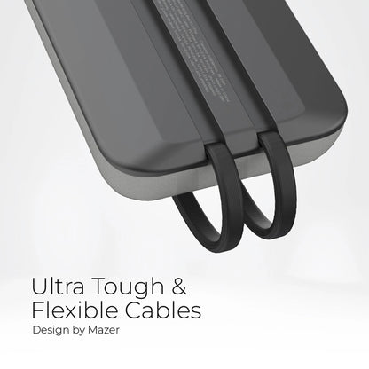Mazer PowerCharge Link 1020 10,000mAh PD20W ( Built-in Dual USB C Cables ) Power Bank - Forexengineer -Malaysia