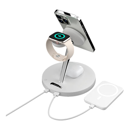 SwitchEasy MagPower 4-in-1 Magnetic Wireless Charging Stand ( 15W ) - White - Forexengineer -Malaysia- 4895241105630