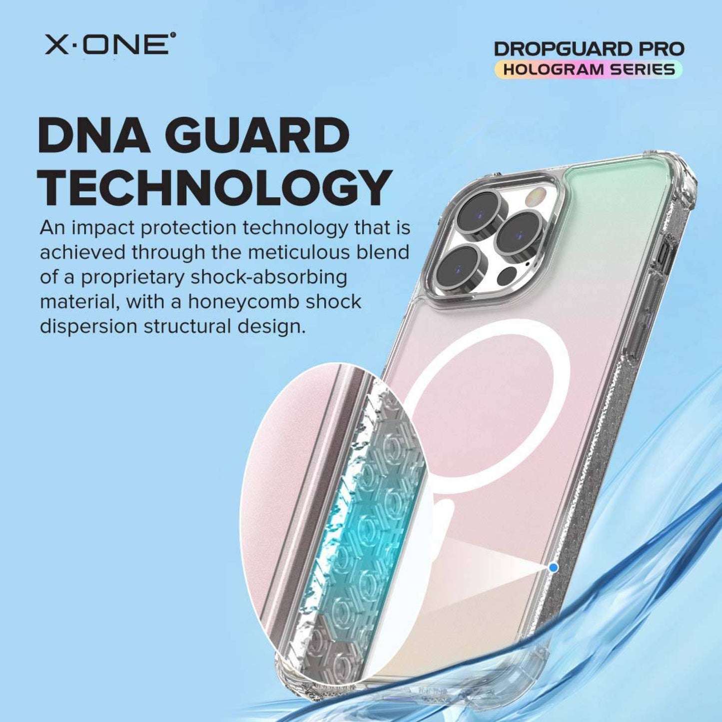 X.One Drop Guard Pro Hologram Impact Protection Case for iPhone 15 Series - MagSafe Compatible