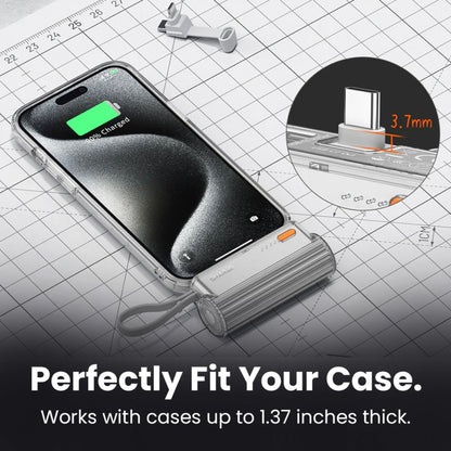 [ONLINE EXCLUSIVE] Sharge Flow Mini 5000mAh Powerbank with Built-in Cable and Interchangable Connector - Forexengineer -Malaysia- 6973154655768-6973154657717