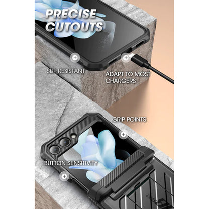 Supcase Unicorn Beetle PRO for Samsung Galaxy Z Flip 5 with Belt Clip - Black - Forexengineer -Malaysia- 843439124097