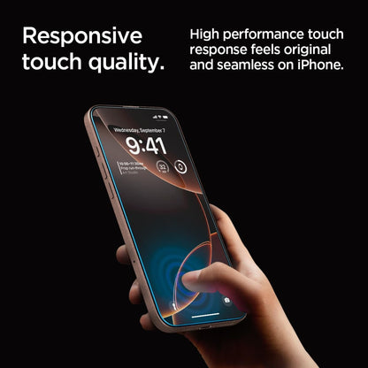 [2 PACK] Spigen Glas.tR EZ Fit Tempered Glass Screen Protector for iPhone 16 & 15 Series - Clear - Forexengineer -Malaysia