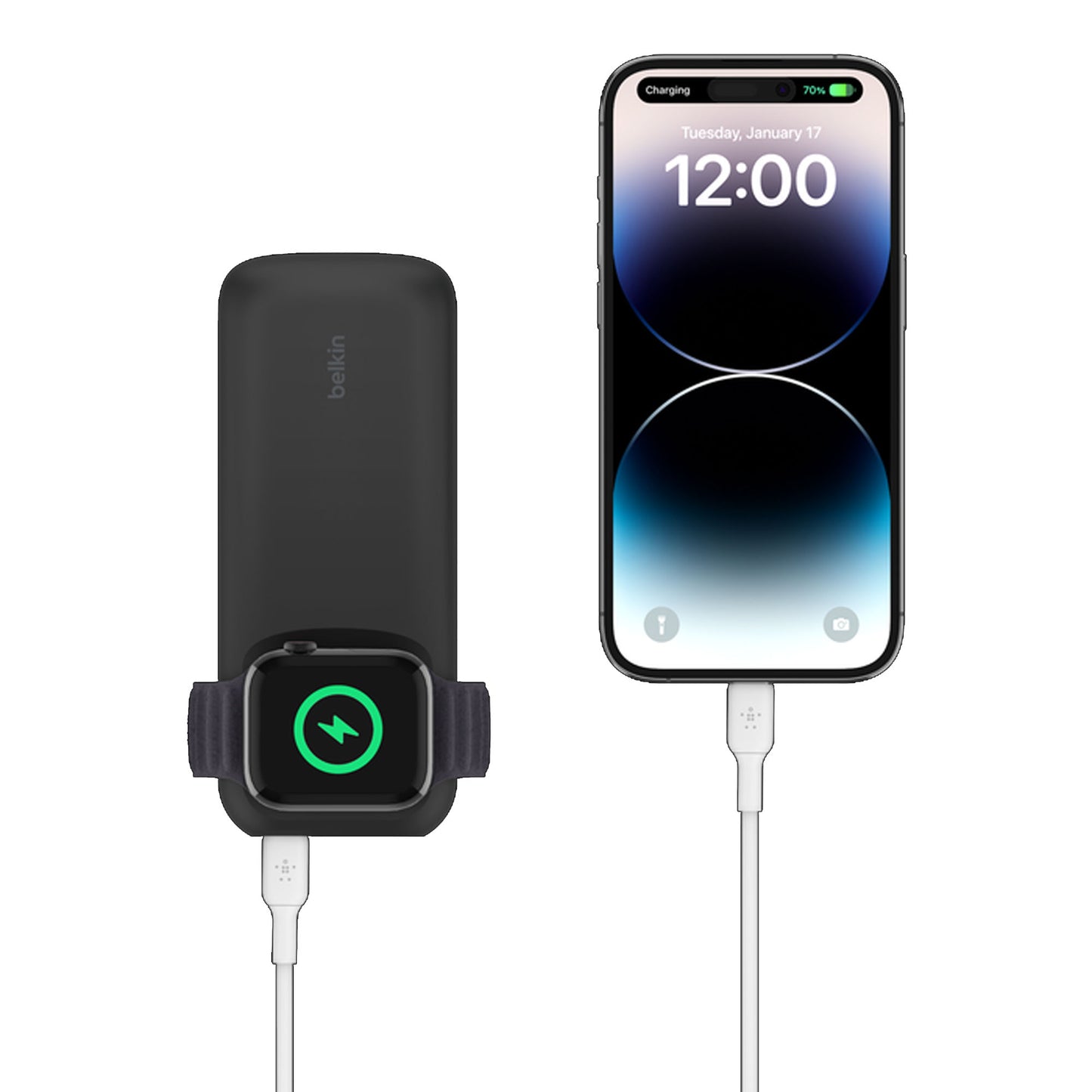 [ONLINE EXCLUSIVE] BELKIN BoostCharge Pro Fast Wireless Charger for Apple Watch 7.5W + Power Bank 10,000mAH PD 20W