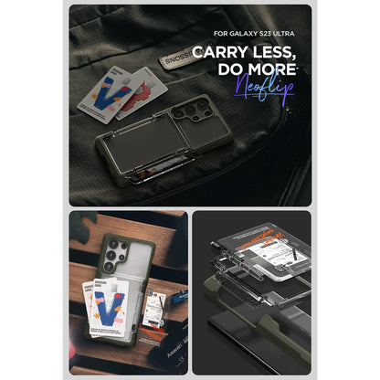 [ONLINE EXCLUSIVE] VRS Design NeoFlip Travel Card Slot for Samsung Galaxy S23 Ultra - Holds up to 3 Cards - Forexengineer -Malaysia- 8809919620680-8809919620673-8809919620659-8809919620666