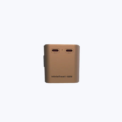 MAZER Infinite Travel Adapter PD100W GaN Universal Travel Charger With Built-in USB C Cable