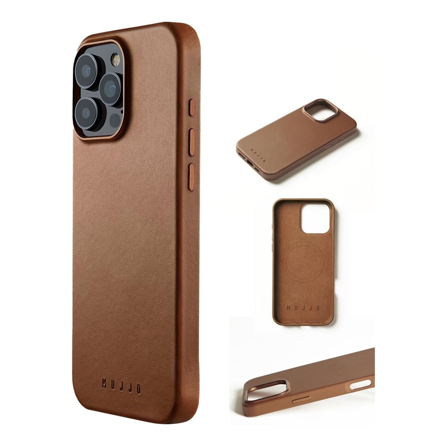 MUJJO Full Leather Case for iPhone 16 Series - Magsafe Compatible