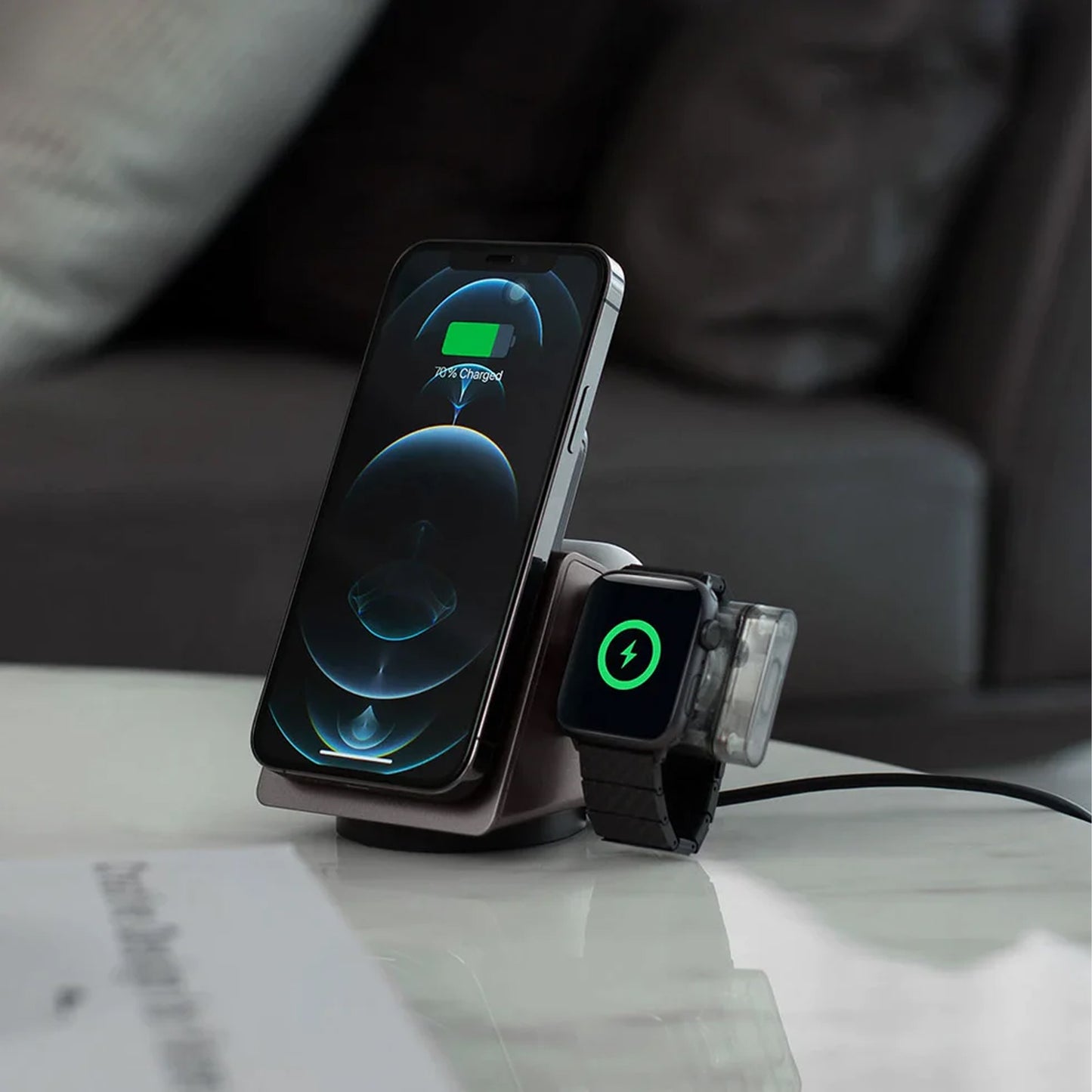 PITAKA Power Dongle for Apple Watch MFi-Certified Wireless Charging