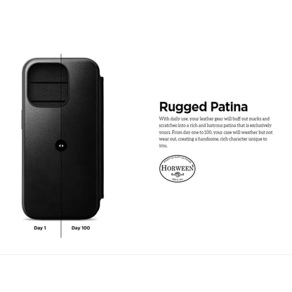 Nomad Modern Horween Leather Folio Case for iPhone 15 Series - Magsafe Compatible - Forexengineer -Malaysia- 856500016351-856500016306-856500016313-856500016269