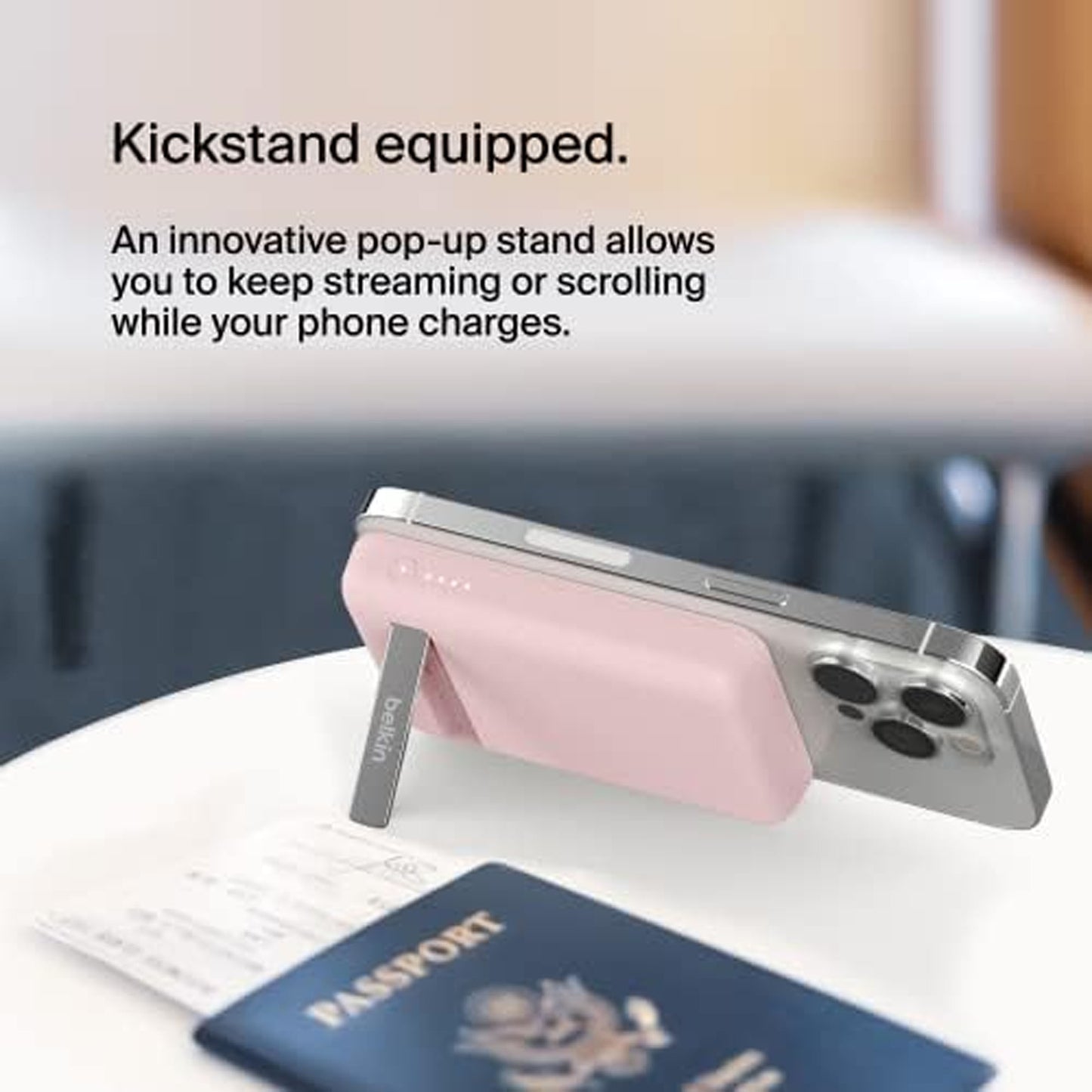 [ONLINE EXCLUSIVE] BELKIN BoostCharge Magnetic Wireless Power Bank 5000mAH PD + Stand