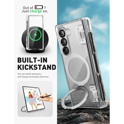 i-Blason Cosmo Pro Case with Built-in Tempered Glass Screen Protector and S Pen Holder for Samsung Galaxy Z Fold 6 - Clear - Forexengineer -Malaysia- 843439147591