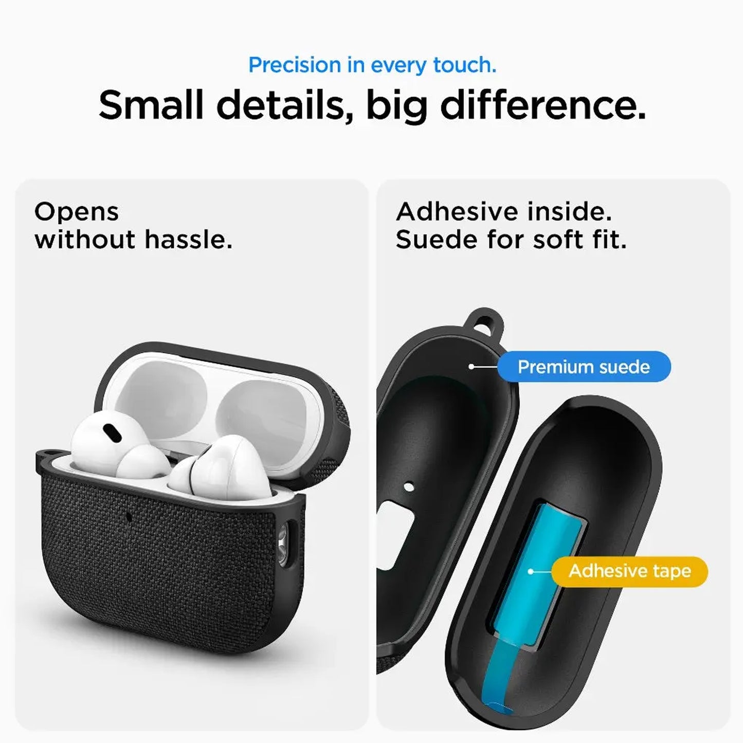 Spigen Urban Fit for AirPods Pro 3 - Premium Knit Fabric with Metal Carabiner Included