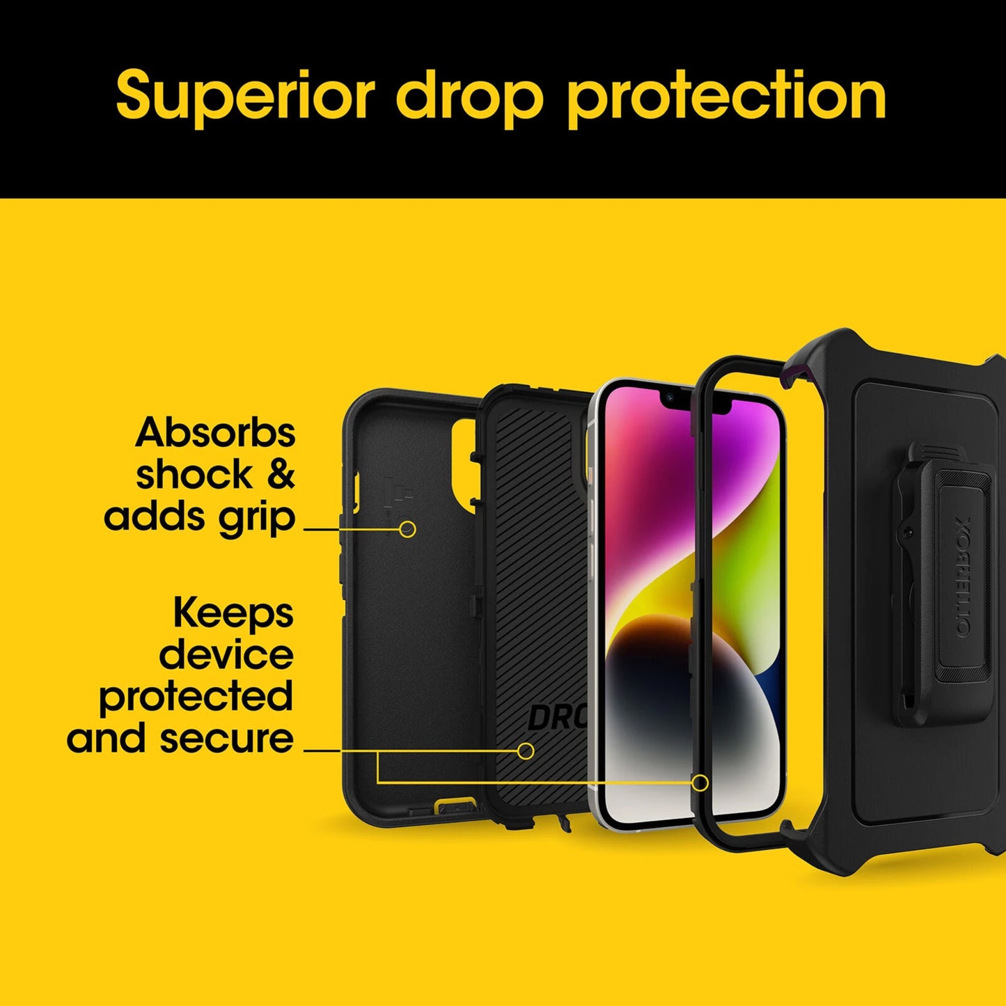 Otterbox Defender Series for iPhone 15 Pro Max with Holster Clips